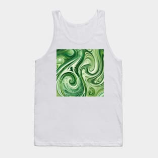 Abstract Green Swirls Tank Top